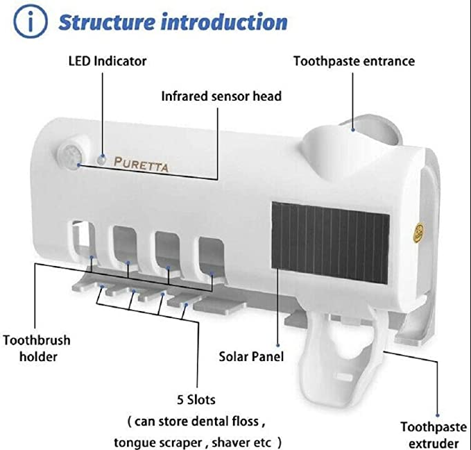 Despachador de pasta esterilizador Uv